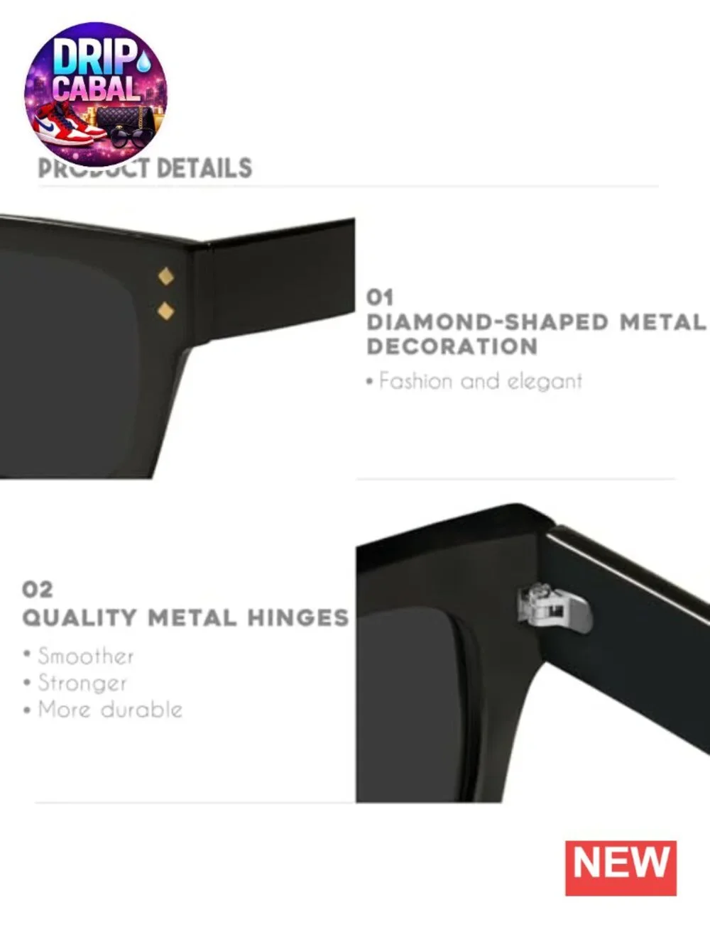 Polarized Oversized Square Sunglasses for Women UV400